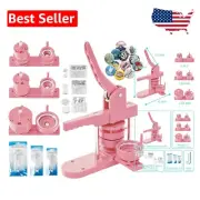 All-in-One Pin Button Maker Machine: 1''-2.25'' Sizes + Accessories Included