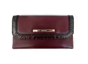 NWT BRAHMIN Leather Clutch Wallet Checkbook Holders + Pen + Card