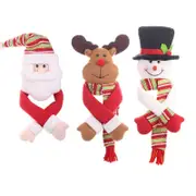 Christmas Ornaments Wine Bottle Cover Cute Hat Santa Claus Snowman Elk Seasonal Decorations