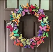 Artificial Wreath for Front Door,Easter Simulation Real Vine Wreath, Wreath Spring Wreaths,Door Wreath for Farmhouse Wall Window Greenery Summer Wreath DIY All Seasons/167