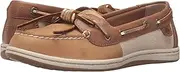 [Sperry] Top-Sider Women's Barrelfish Boat Shoe, Linen Oat - 7 B(M) US