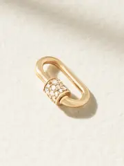 [Marla Aaron] Marla Aaron - Stoned Babylock 14-karat Gold Diamond Pendant - One size One size Gold