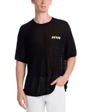 Rta Oversized Fit Graphic Logo Mesh Tee