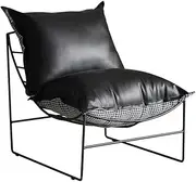 Sofas and Couches Lazy Sofa Wrought Iron Sofa Indoor Living Room Sofa Chair Technology Cloth Houndstooth Lounge Chair Balcony Leisure Chair Single Chair for Living Room Corner Chair Bedroom Salon Offi