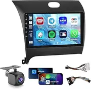 Car Radio for KIA Forte Cerato K3 2013-2018: [2G+32G] 9 inch Car Stereo with Wireless Carplay Android Auto, Touch Screen Upgrade for Forte with GPS Bluetooth WiFi SWC FM RDS DSP 26UI Backup Camera