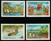 Sellos Dominica 1987 Descubrimiento América Columbus Explorations yvert 974/977