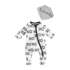 Mud Pie Xo Sleeper & Loved Bib Set 0-3 Months