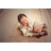 在飛比找ETMall東森購物網優惠-【兔毛】兒童攝影新生兒背景毯寶寶拍照道具兔毛毯背景攝影布