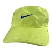 NEW! NIKE Adult Unisex Featherlight DRI-FIT Tennis hat/Cap, Lime/Blue 679421-736