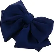 Healeved Big Bow Headdress Hair Styling Accessories Navy Bow Hair Tie Braiding for Women