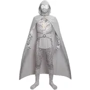 Moon Knight Costume Superhero Costume Jumpsuit + Cloak + Belt + Headgear Set,halloween Roly Play Cosplay Adults Costume R 180