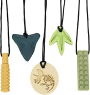 MR.TIMELAG Chew Necklace, 5 Pack Sensory Chew Necklace Bundle for Kids with T...