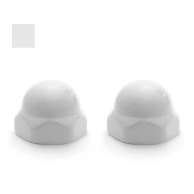 Crane Replacement Ceramic Toilet Bolt Caps - Set of 2 - WHITE Older or Canadian