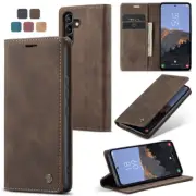 For Samsung S23 Ultra S22 S21 FE A72 A52 A13 Leather Card Slot Wallet Case Cover