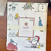 Snoopy Pottery Barn Peanuts Sheet Set Christmas School Holiday Party Disney Gift