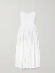 [Matteau] Matteau - Gathered Organic Cotton Maxi Dress - White - 3 3 White