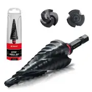 Step Drill Bit for Metal,Spiral Flute Step Drill Bit,Wear-Resistant Metalworking