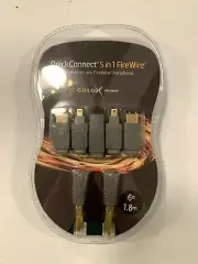 Firewire USB 2.0 5-in-1 Cable Kit GoldX Plus QuickConnect GXQF-06 JDI Tech