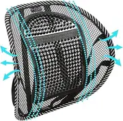 Big Ant Lumbar Support, Car Back Support with Massage Beads Ergonomic Designed for Comfort and Lower Back Pain Relief - Car Seat Lumbar Support for Driver, Office Chair, Wheelchair, Home