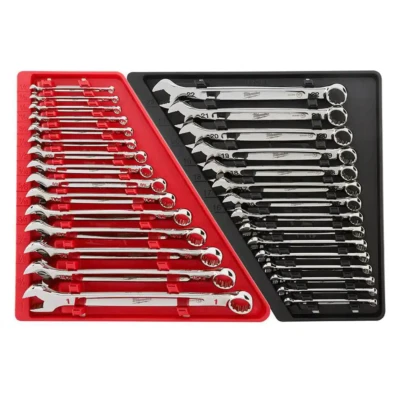 SAE and Metric Wrench Mechanics Tool Set Case Socket Wrenches Drive Tough 30pcs