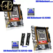 X99 Motherboard Set Kit with LGA2011-3 Xeon E5 2670 V3 CPU (2*8GB) 16GB 3200MHZ
