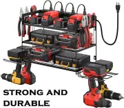 Power Tool Organizer Garage Storage Rack Cordless Tool Drill Holder Wall Mount N