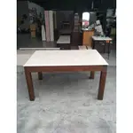 【承詮二手家具】胡桃木色石面餐桌A02606