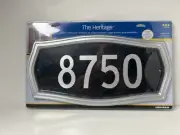 Hillman The Heritage Address Plaque Brushed Nickel W/ Numbers Weather Resistantq