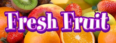 FRESH FRUIT DECAL sticker stand market store orchard produce farmer picked
