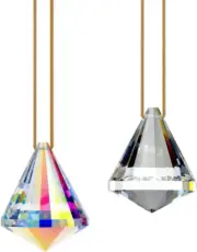 2Pcs Crystal Ball Prism Suncatcher, 40Mm Hanging Glass Crystals Rainbow Maker fo