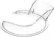Pouring Shield for KitchenAid 4.5-5QT Mixer Bowl(Stainless Steel, Glass, Ceramic) - Secure Fit Splash Guard for KitchenAid Tilt-Head Stand Mixers and Dishwasher Safe, As Kitchen Aid Attachments