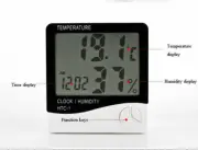 Digital LCD Temperature Hygrometers Hygrometer Alarm Clock Weather Station