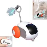 YOHFRFGX Teazys Cat Toy, Turbo Tail 2.0, Remote Controlled, Gravity Automatic, Orange