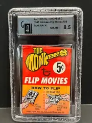 The Monkees 1967 Topps Flip Movies 5 Cent Wax Pack Sealed Vintage GAI 8.5 NM-MT+