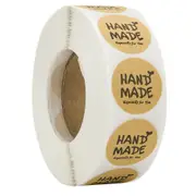 500pcs/roll Round Natural Kraft Thank You Stickers seal labels Labels per wad Hand Made With Love Stickers Office Stationery sticke