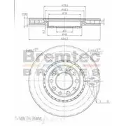 Bremtec Euro-Line GeoZinc Coated Brake Rotor - BDR17390EL