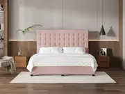 My Style Buttoned Headboard & Drawer Base - Super King / Rosewater / Drawer Base