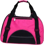 SEWOART Portable Pet Carrier Bag Breathable Mesh Design Folding Backpack for and Cats Travel Handbag S Rose Red for Outdoor Activities