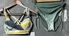Calia Swim Bikini Set XS Sediment Stripe Top & Agave Ombre Bottoms NWT