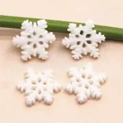 20pcs Christmas Snowflakes Resin Flatback Cabonchon Art Craft Decoration Charm