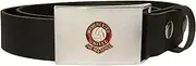 Manchester United Football Club Leather snap fit Belt Black, Black, m