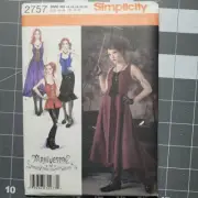 Simplicity 2757 Costume Sewing Pattern Sz 14-22 Gothic Steampunk Cosplay