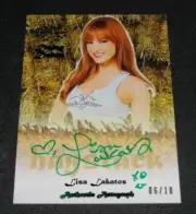 2015 Benchwarmer LISA LAKATOS Daizy Dukez #35 HAYSTACK Green Foil Autograph/10