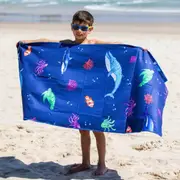 Kids Swim & Beach Towel - Sealife