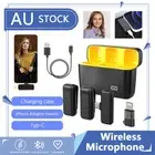 Wireless Lavalier Microphone For Phone iPhone ipad Android+Charging Case+2 Mic