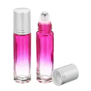 2Pcs 10mL Roller Bottles, Glass Essential Oil Roller Balls, Red