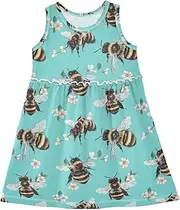[Caihoyu] Girl Dresses Toddler Swing Casual Sundresses Birthday Party, Multicolor05, 4 Years