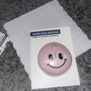 Target Bullseye's Smile Light Pink Vivitar Wireless Computer Mouse & Free Pad