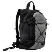 Grey Ghost Gear Throwback Black/Gray High Quality Waxed Backpack - 6022-BLK-GRY