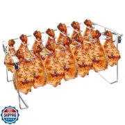BaokiTook Chicken Leg and Wing Rack,14 Slots Chicken Drumsticks Holder, Stain